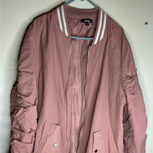 Men’s‎ Bomber Jacket Nylon Pink Salmon Size XL
